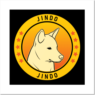 Jindo Dog Portrait Posters and Art